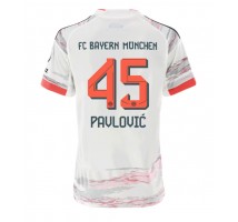 Bayern Munich Aleksandar Pavlovic #45 Koszulka Wyjazdowa damskie 2025-26 Krótki Rękaw